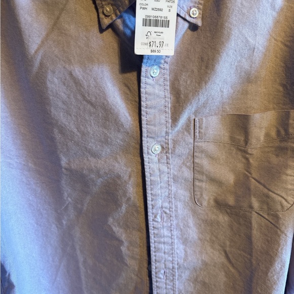 NWT J. Crew Flex Casual Slim Oxford Shirt Men’s Small in color “Purple White” - Picture 5 of 5